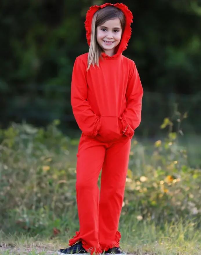Ruffle sales jogging suit